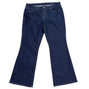 Calvin Klein Curvy Jeans Flare Womens Plus Size 18W Dark Blue Denim Y2K Classic